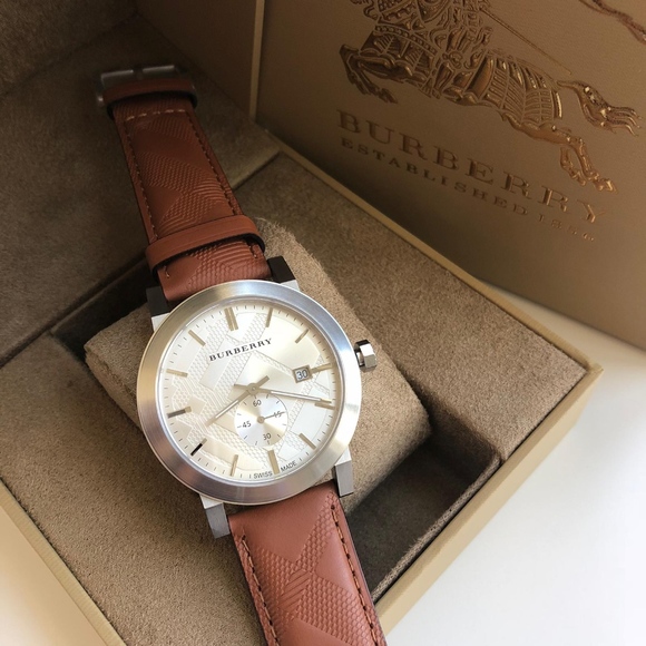 burberry watch leather strap